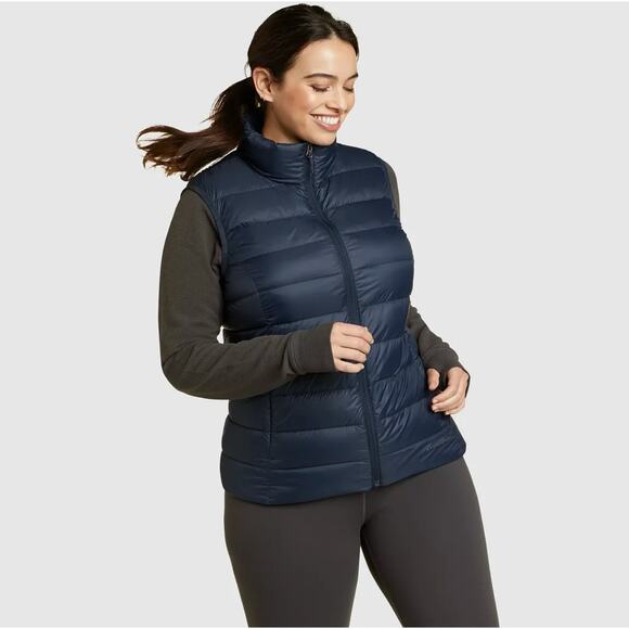 Eddie Bauer Twilight Navy CirrusLite 650 Down Vest Jacket Women's Size Large - Picture 1 of 16